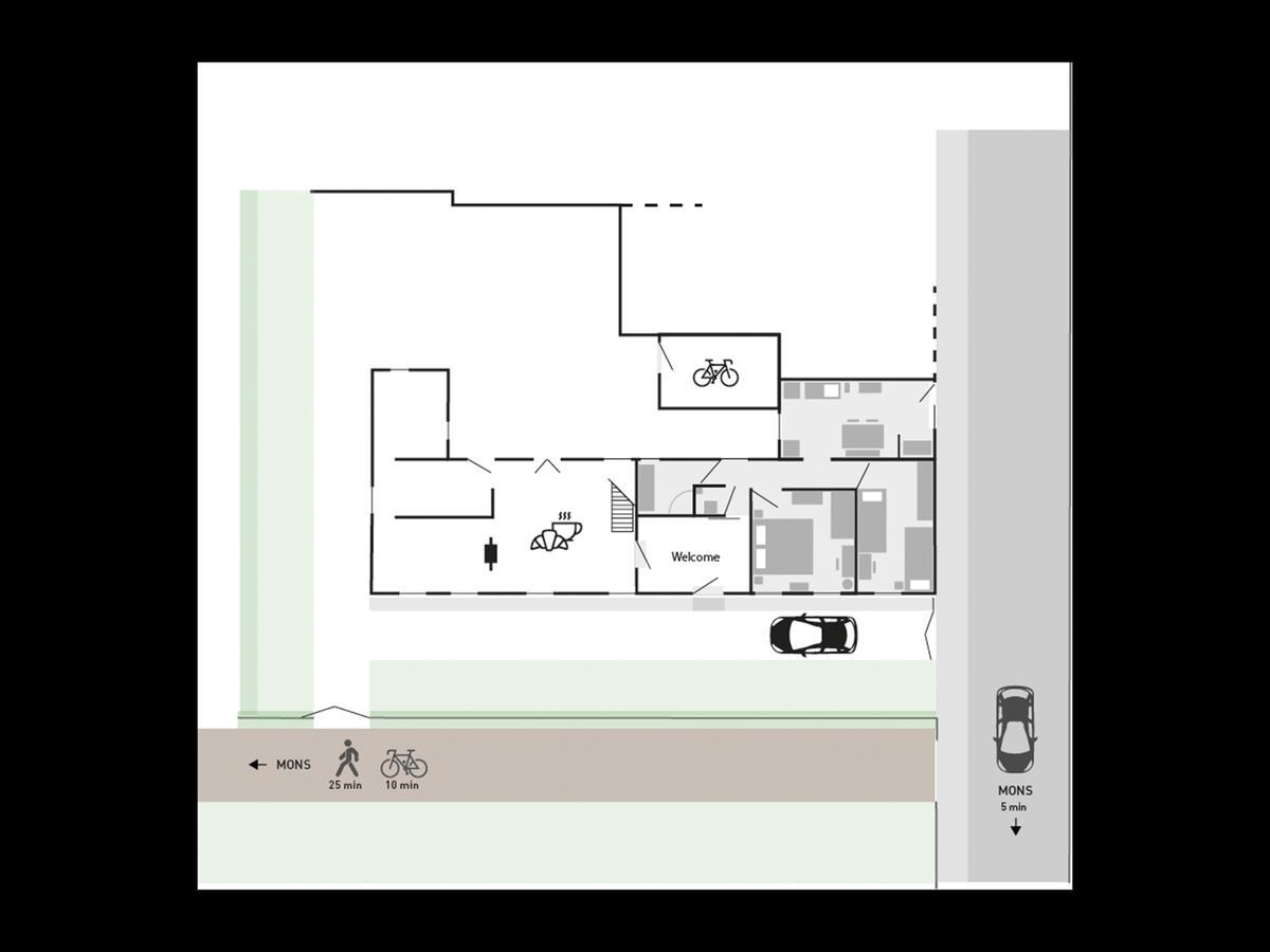 Au Petit Dragon Bed & Breakfast Mons Exterior photo